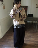Karim Rose Flower Knit Cardigan
