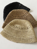 Wako Summer Straw Bucket Hat