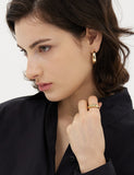 Champagne Full Moon Silver Clean Ring