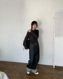 Enshio Rollup Raw Denim Pants