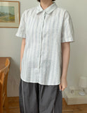 Cuman Summer Stripe Short Sleeve Shirt