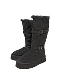Double Buckle Fur Fold Sheepskin Boots