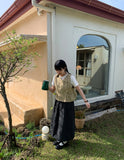 Syojeu String Banding Cargo Long Skirt