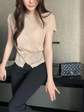 Niroin Cross Cap Sleeve Short Sleeve