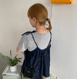 Leton Denim Sleeveless Blouse