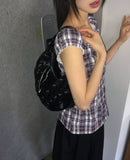 Tenka eyelet strap leather shoulder bag
