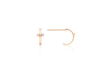Truly Essence 14K Cross Pave Earrings