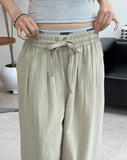 Diel Linen Pintuck Banding Pants