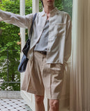 Lottie Linen Crop Shirt