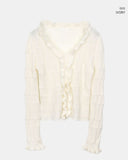Hobin Frill Knit Cardigan