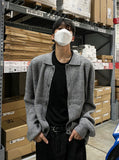 Cash Like Collar Button Cardigan Knit