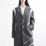 Zao Color Matching Long Coat