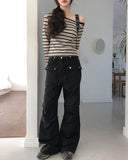 Doi Pocket Parachute Bootcut Pants