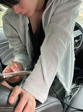 Linen Round Knit Cardigan