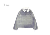 Deer Stripe Collar Overfit T-shirt