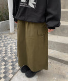 Nino banding cargo long skirt