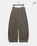 Juri Cut Pintuck Balloon Cotton Long Pants