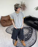 Beto Non-Faded Raw Bermuda Pants