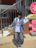 [unisex] Denso Washing Denim Banding Wide Pants