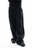 Sheer button volume fit sweatpants