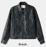 Creep Vintage Leather Trucker Jacket