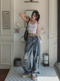 Roa strap ribbed sleeveless