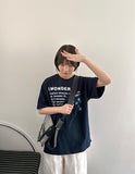 [unisex] Met Star Printing Over Short Sleeve Tee