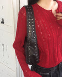 [MADE] Bezel Punching Round Knit Cardigan