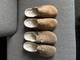 Suede fur sandals