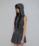 Hooded High Neck Dress