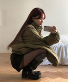 Malt Two-Way High-Neck Flight Jacket