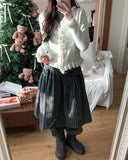 Vien Frill Knit Cardigan