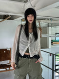 [U-BASIC] Sijeu See-Through Summer Knit Cardigan