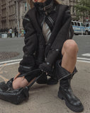 [MADE/UNISEX] double buckle high neck mustang