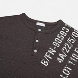 Devel Waffle Henley Neck Long Sleeve T-shirt