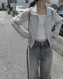 Fran Nylon Windbreaker Zip-Up