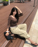 Multiple Pocket Low Cargo Pants