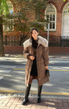 Ziel Fox Fur Collar String Duck Down Long Padding