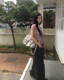 Ridge Check Puff Shirring Blouse