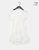 [Layered Look] Yuu Tiered Ribbon Puff One Piece