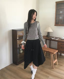 Reker Race Button Sleeveless Layered T-shirt