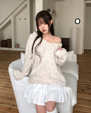 Amuse Lace Ribbon Tiered Culottes