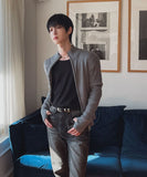 Pollim High Neck Muscle Fit Warmer Knit Zip-Up