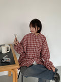 [unisex] Lilky Pocket Check Over Shirt