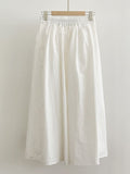 Shooly Pintuck Banding Flare Long Skirt