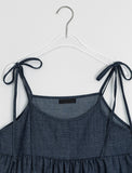 Yubun Denim Tiered Sleeveless Layered One Piece