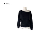 Luke One-Shoulder Boat Neck Loose Fit Knit