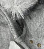 Cross Studded Hood Zip-Up