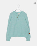 Seuha Henry Neck Button Overfit Knit
