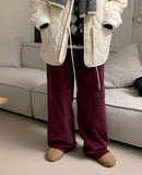 Vominde corduroy color wide pants